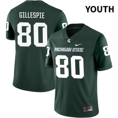 Youth Michigan State Spartans NCAA #80 Zach Gillespie Green NIL 2022 Authentic Nike Stitched College Football Jersey XT32A57LJ